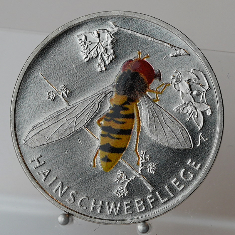 BRD 5 Euro 2024 F Wunderwelt Insekten Hainschwebfliege