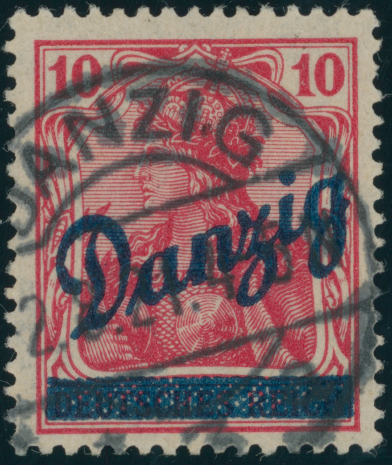 DANZIG 1920 MiNr. 36 a Kleiner Innendienst