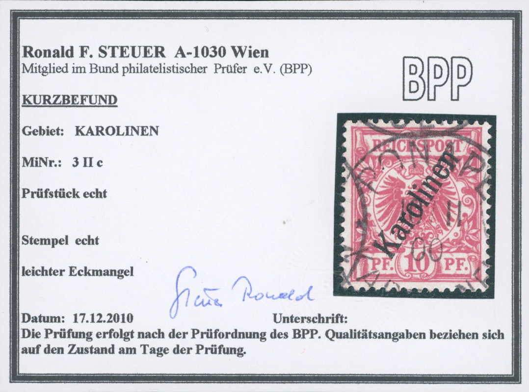 KAROLINEN 1900 MiNr. 3 II c