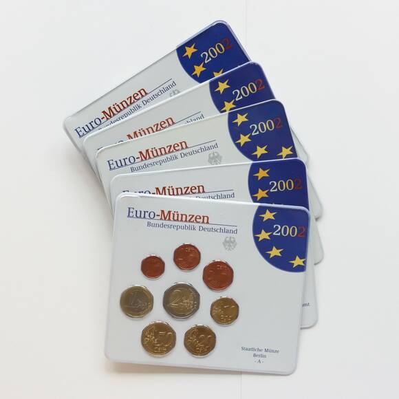 BRD 2002 Kursmünzsätze ADFGJ komplett BRD 2002 Kursmünzsätze ADFGJ komplett