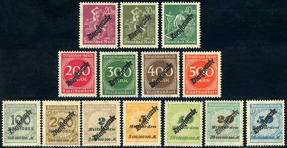 DR DIENST 1923 MiNr. 75-88 DR DIENST 1923 MiNr. 75-88