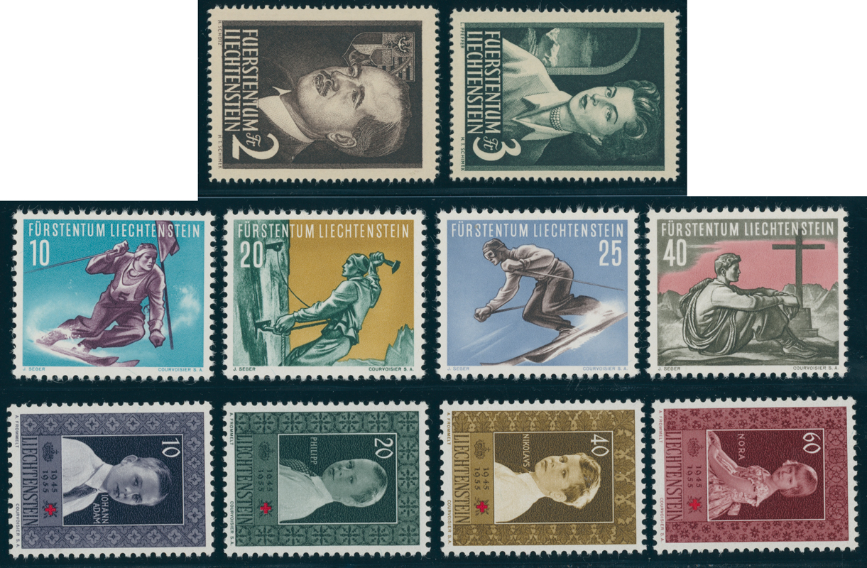 LIECHTENSTEIN Jahrgang 1955 komplett