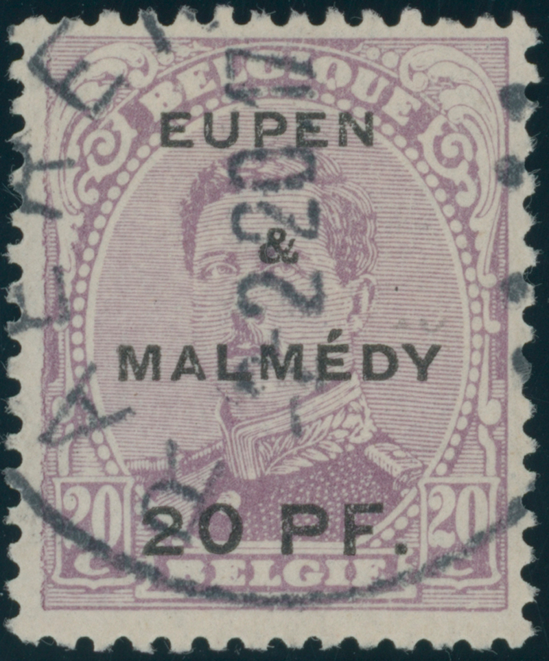 EUPEN UND MALMÉDY 1920 MiNr. 4 A PF II