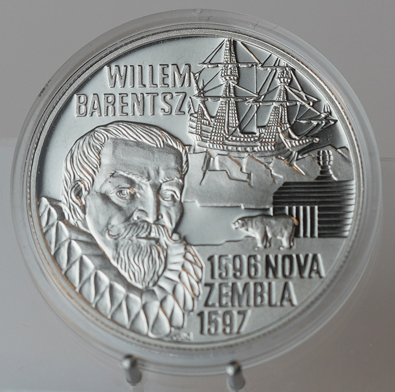 NIEDERLANDE 20 Euro (Ecu) Silber 1996 Willem Barentsz PP