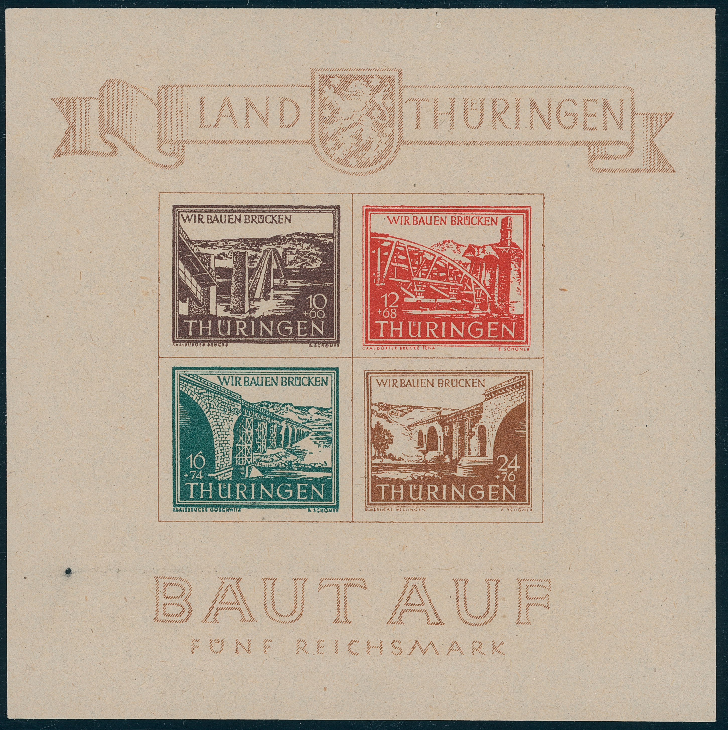 SBZ Block 4 a yy sehr dünnes Papier SBZ Block 4 a yy sehr dünnes Papier