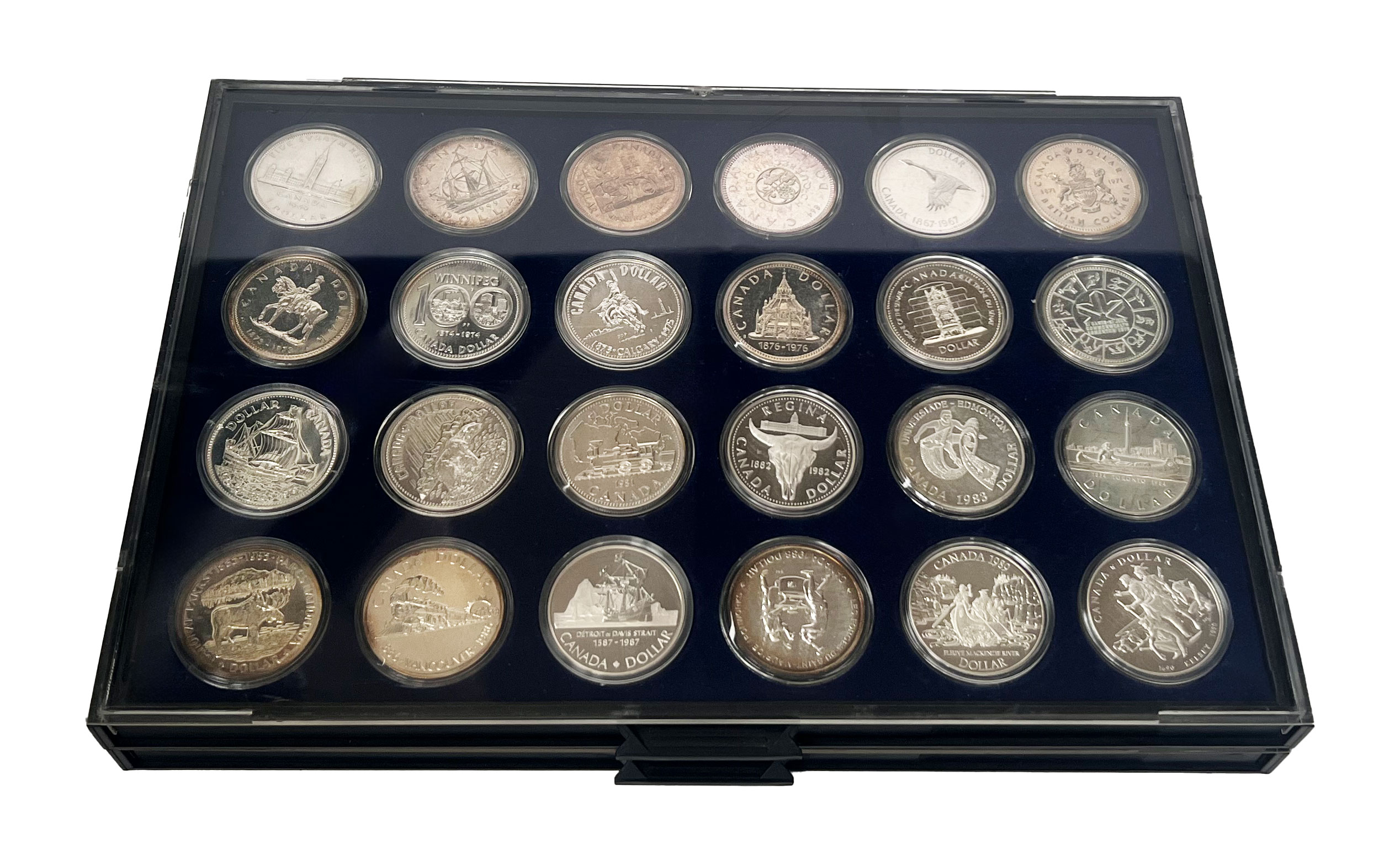 KANADA 1939-2006 wertvolle Sammlung mit 42 Silber-Gedenkdollars