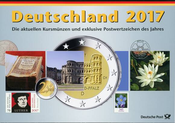 BRD Kursmünzsatz KMS Deutsche Post 2017 F