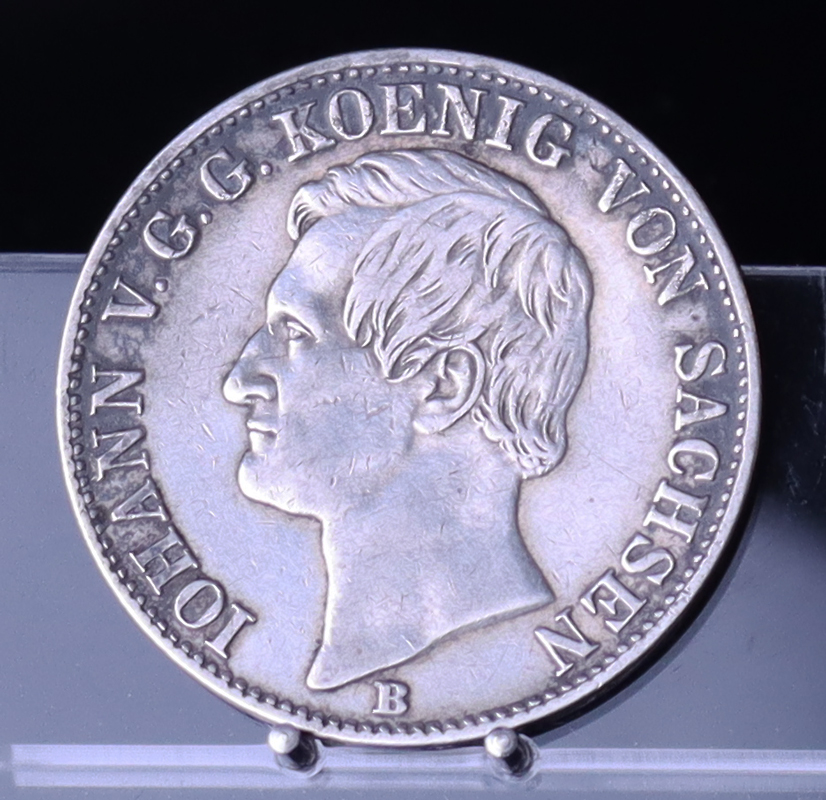 SACHSEN Ausbeutetaler 1864 B AKS 135
