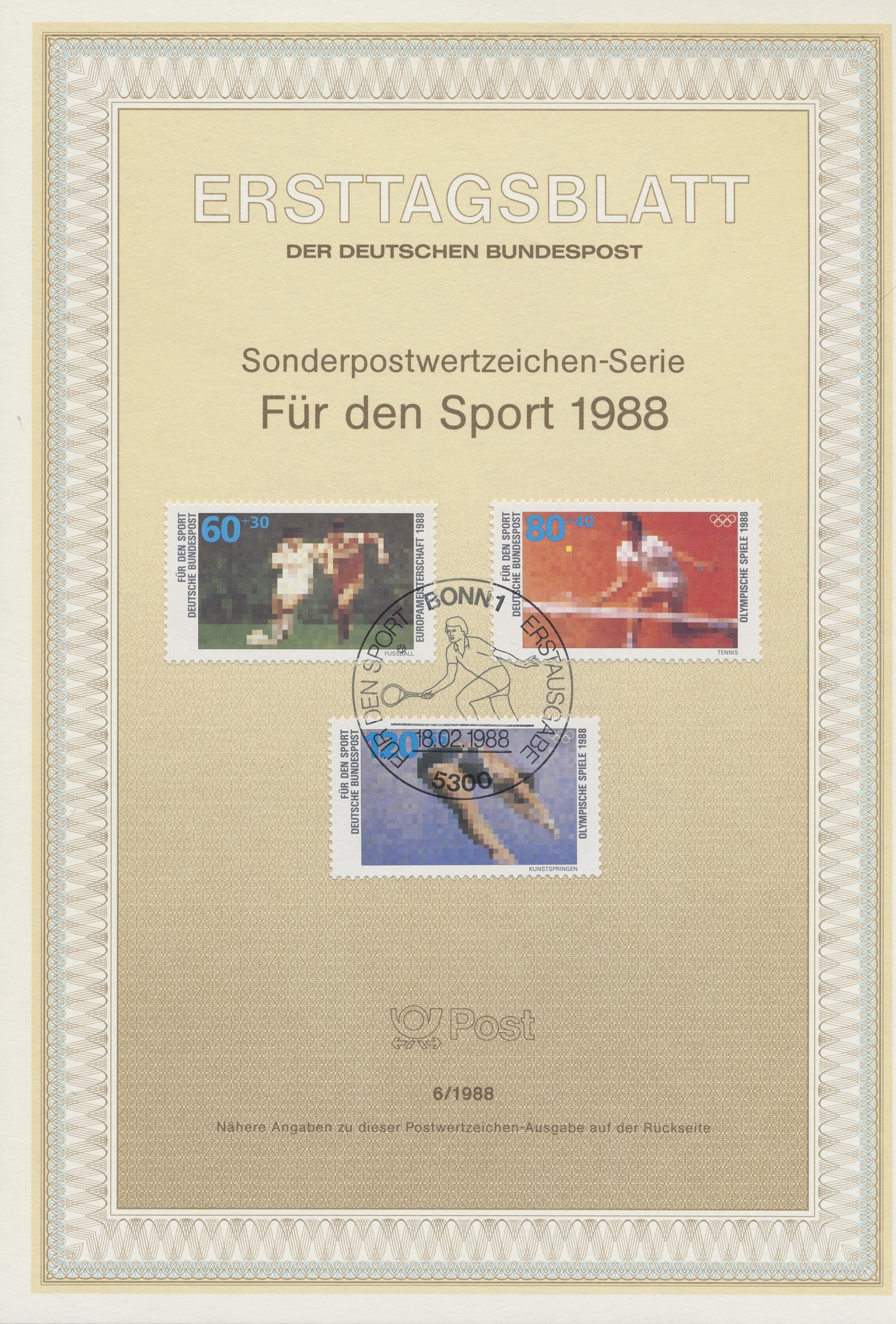 BRD Ersttagsblätter Jahrgang 1988