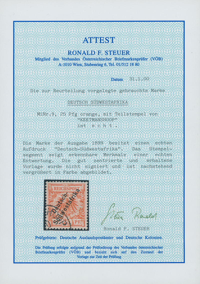 DEUTSCH-SÜDWESTAFRIKA 1898/99 MiNr. 5-10