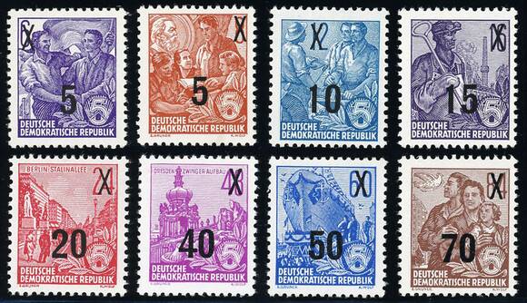 DDR 1954 MiNr. 435-442