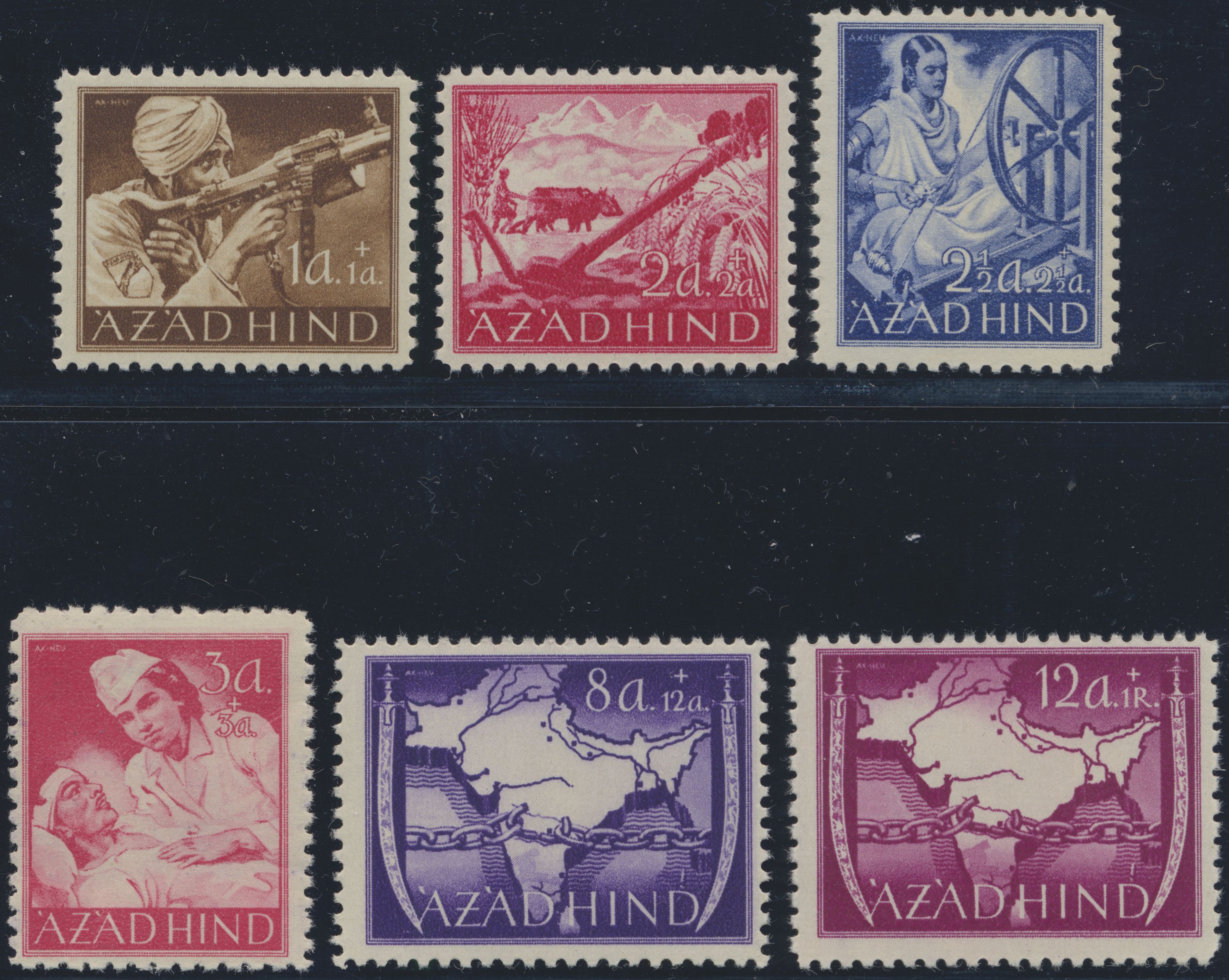 Nationales Indien 1943 MiNr. I / VI A
