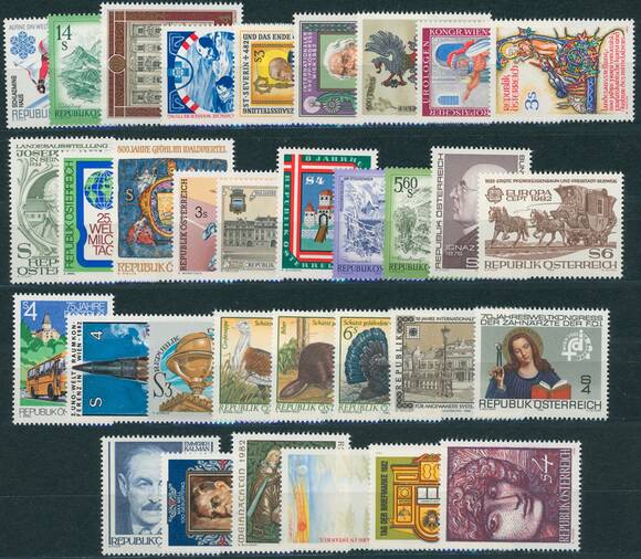 Österreich 1982 Jahrgang komplett