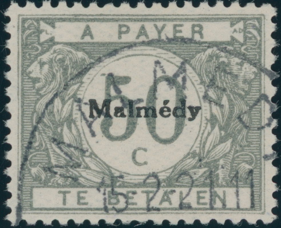 MALMÉDY PORTO 1920 MiNr. P 5 PF I