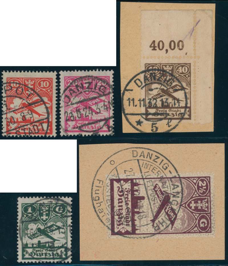 DANZIG 1924 MiNr. 202-206