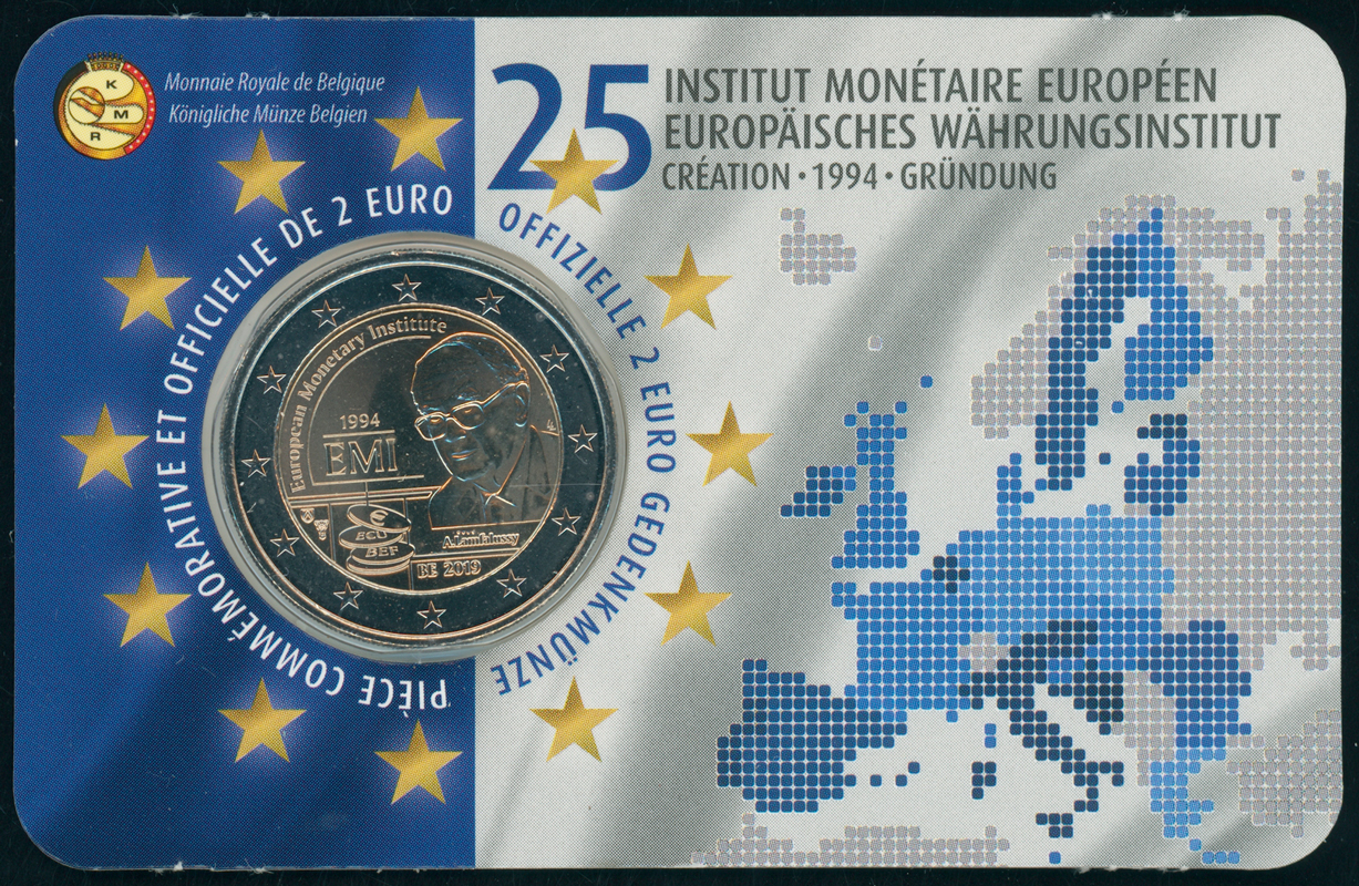 BELGIEN 2 Euro 2019 Europäisches Währungsinstitut Coincard