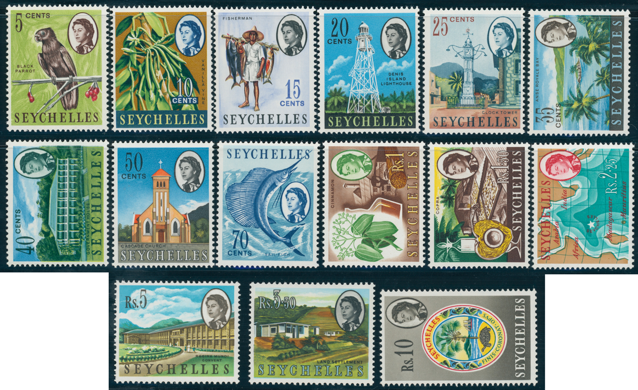 SEYCHELLEN 1962 MiNr. 195-211 ohne MiNr. 202 und 205