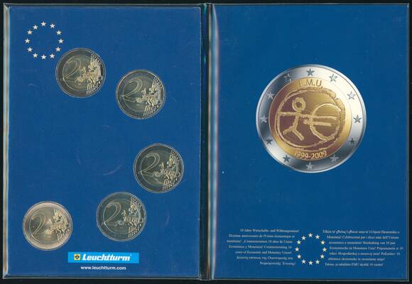 BRD 2009 10 Jahre WWU 5 x 2 Euro