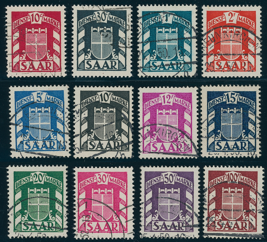 SAARLAND 1949 Dienst MiNr. D 33-44