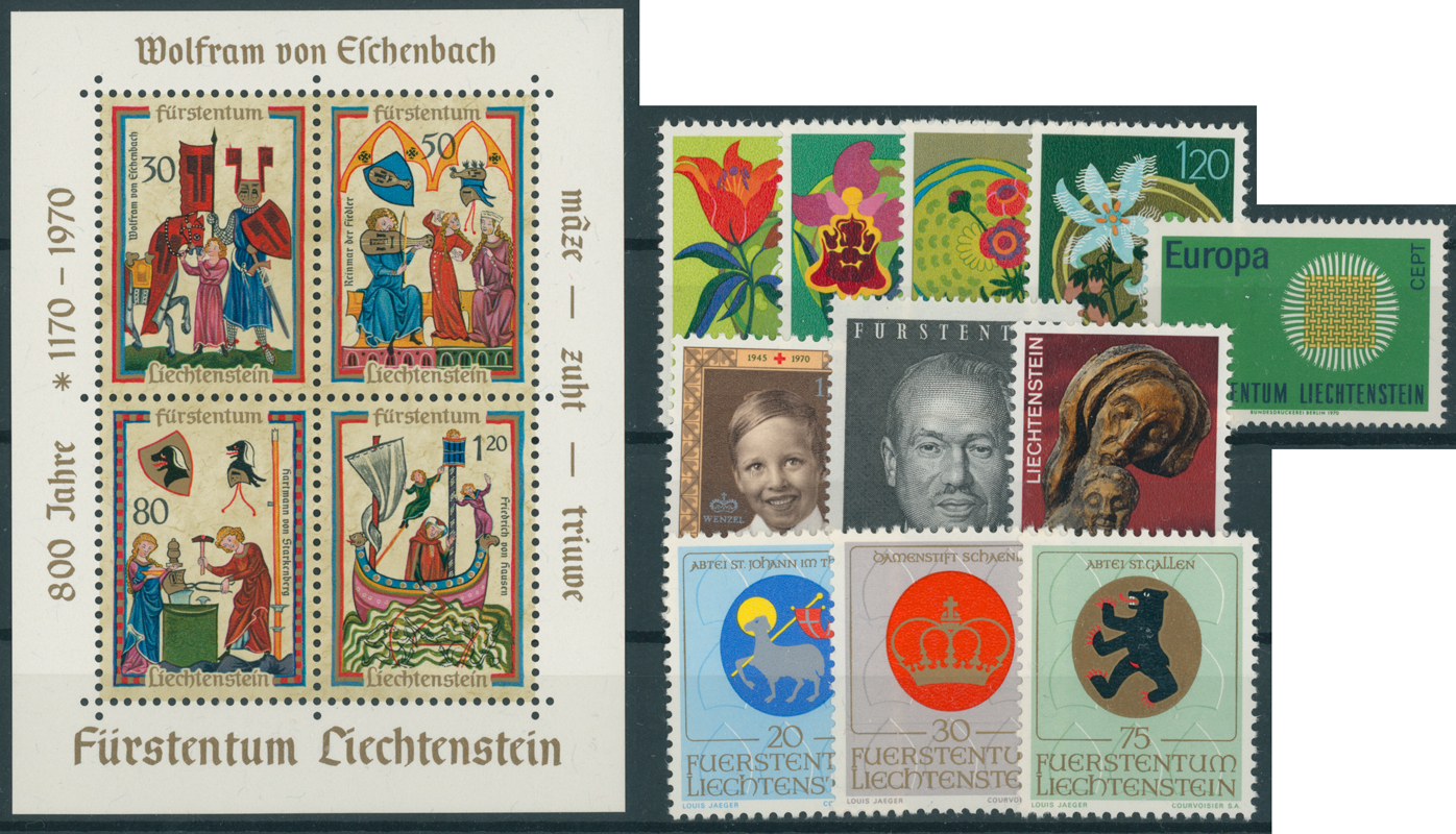 LIECHTENSTEIN Jahrgang 1970 komplett