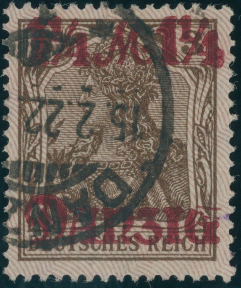 DANZIG 1920 MiNr. 42 II AF I