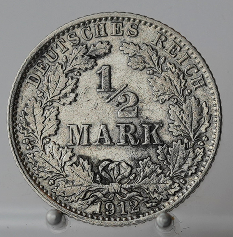KAISERREICH 1/2 Mark 1912 J Jaeger 16