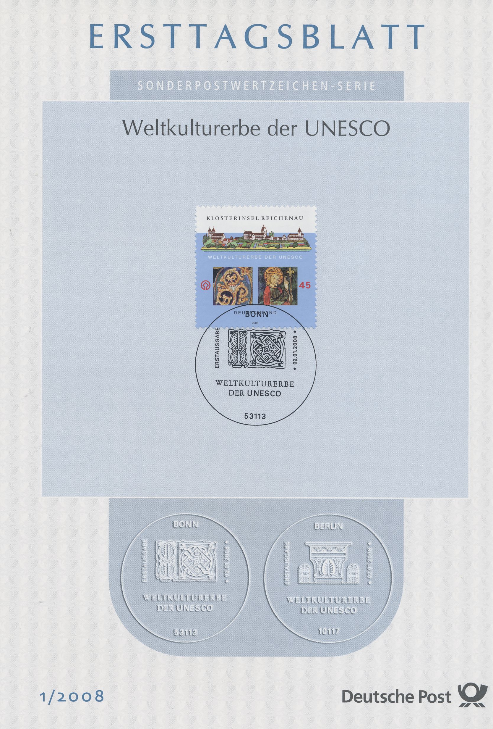 BRD Ersttagsblätter Jahrgang 2008