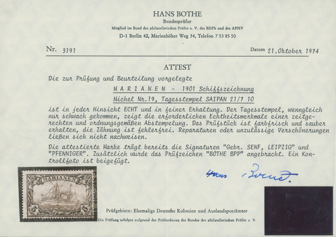 MARIANEN 1901 MiNr. 7-19