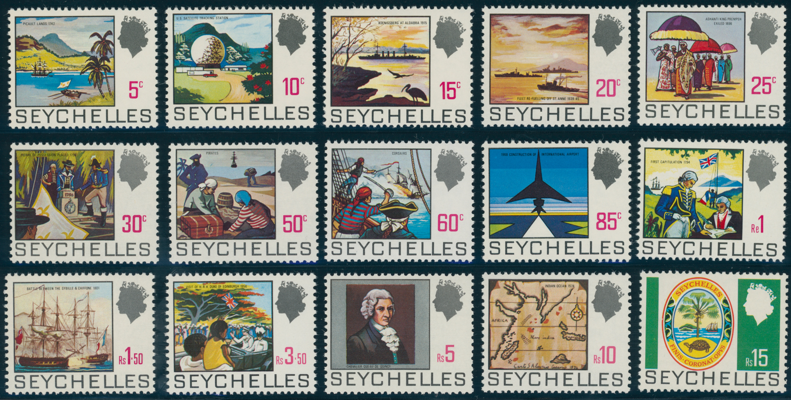 SEYCHELLEN 1969 MiNr. 259-273
