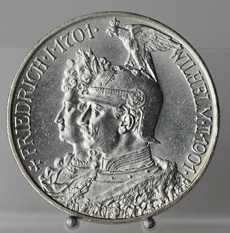 PREUSSEN 2 Mark 1901 (A), 200 Jahre Königreich, Jaeger 105