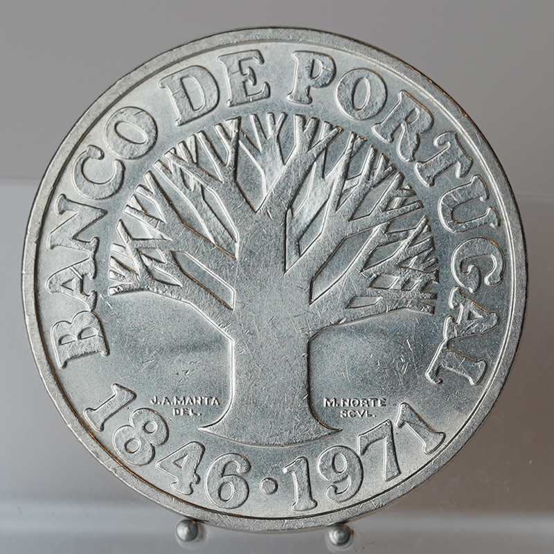 PORTUGAL 50 Escudos 1971 125 Jahre Banco de Portugal