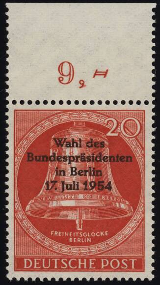 BERLIN 1954 MiNr. 118 Oberrand