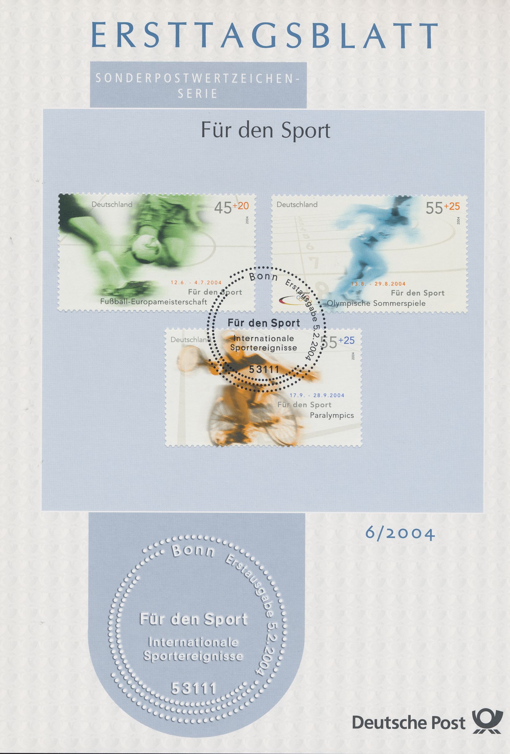 BRD Ersttagsblätter Jahrgang 2004