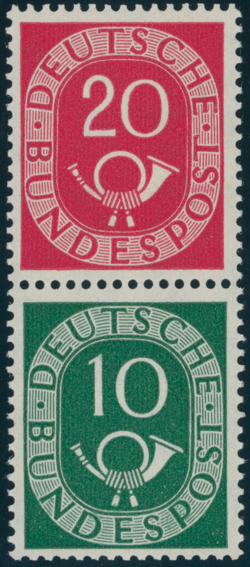 BRD 1951 Zusammendruck S 9