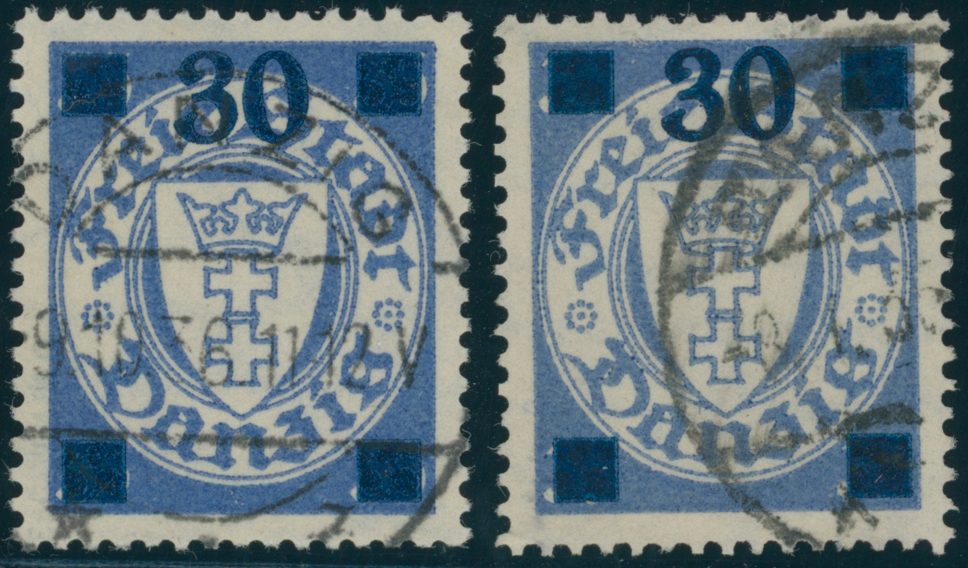 DANZIG 1934 MiNr. 242 a + b