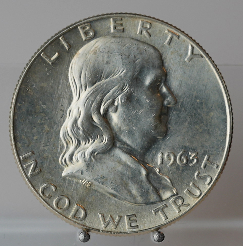 USA Half Dollar Silber 1963 D Franklin