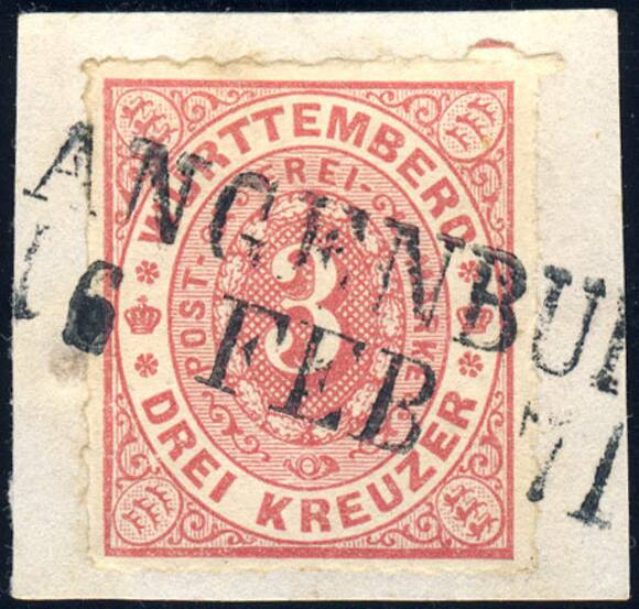 WÜRTTEMBERG 1869 MiNr. 38