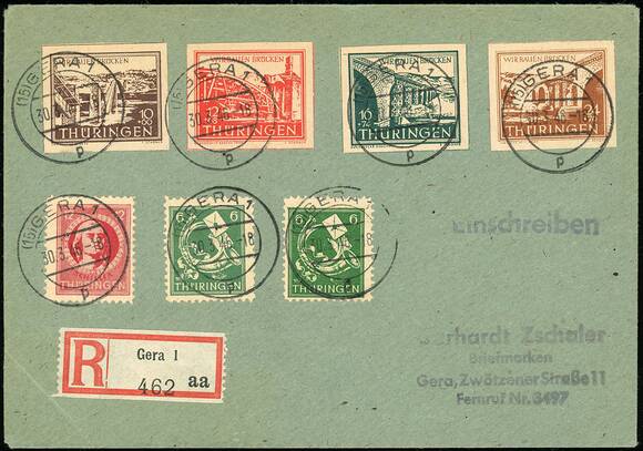 SBZ MiNr. 112-115 y FDC SBZ MiNr. 112-115 y FDC