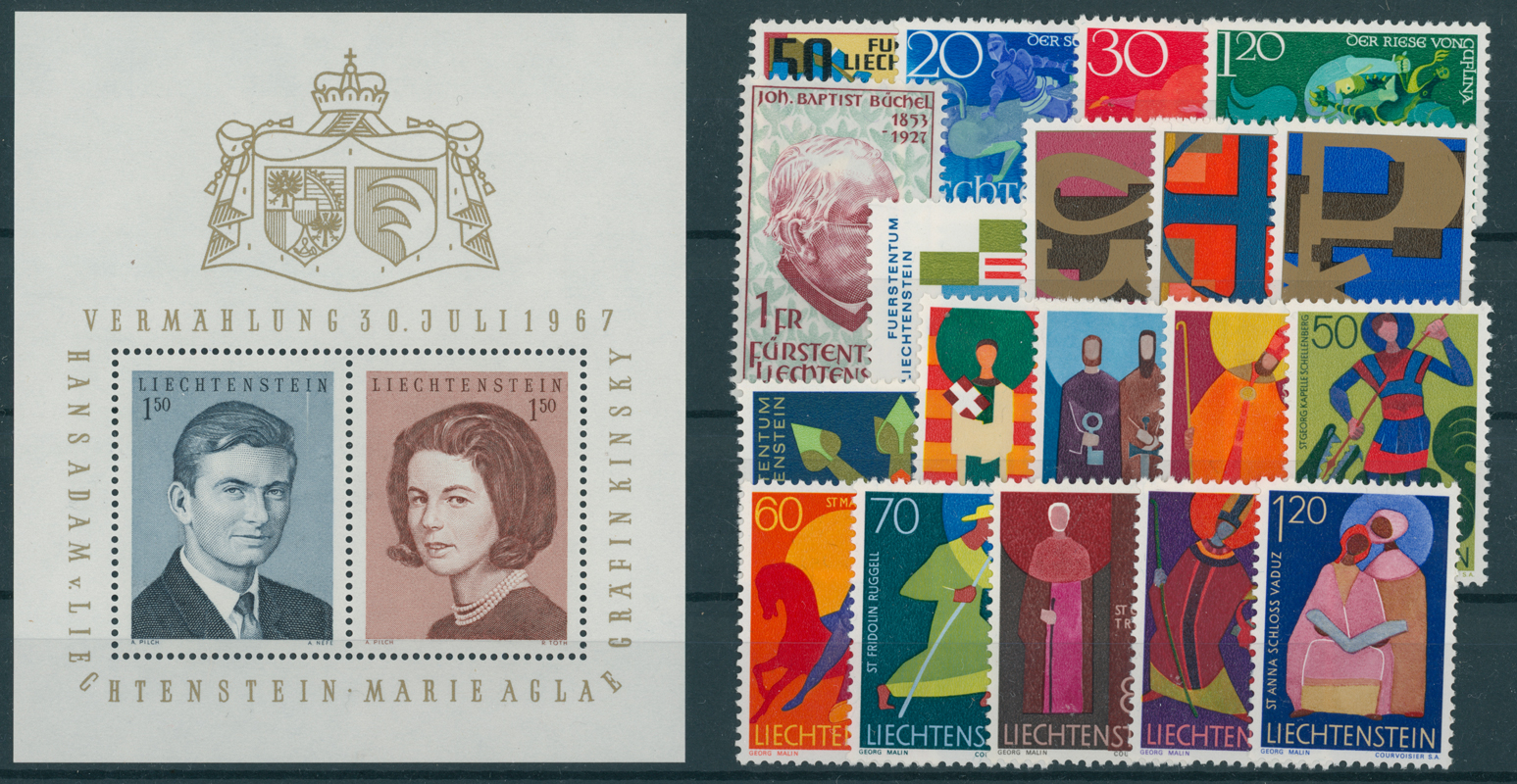 LIECHTENSTEIN Jahrgang 1967 komplett