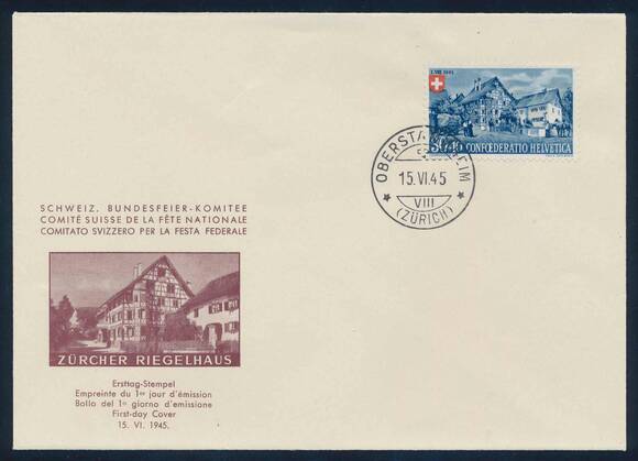 SCHWEIZ 1946 MiNr. 460-463 FDC