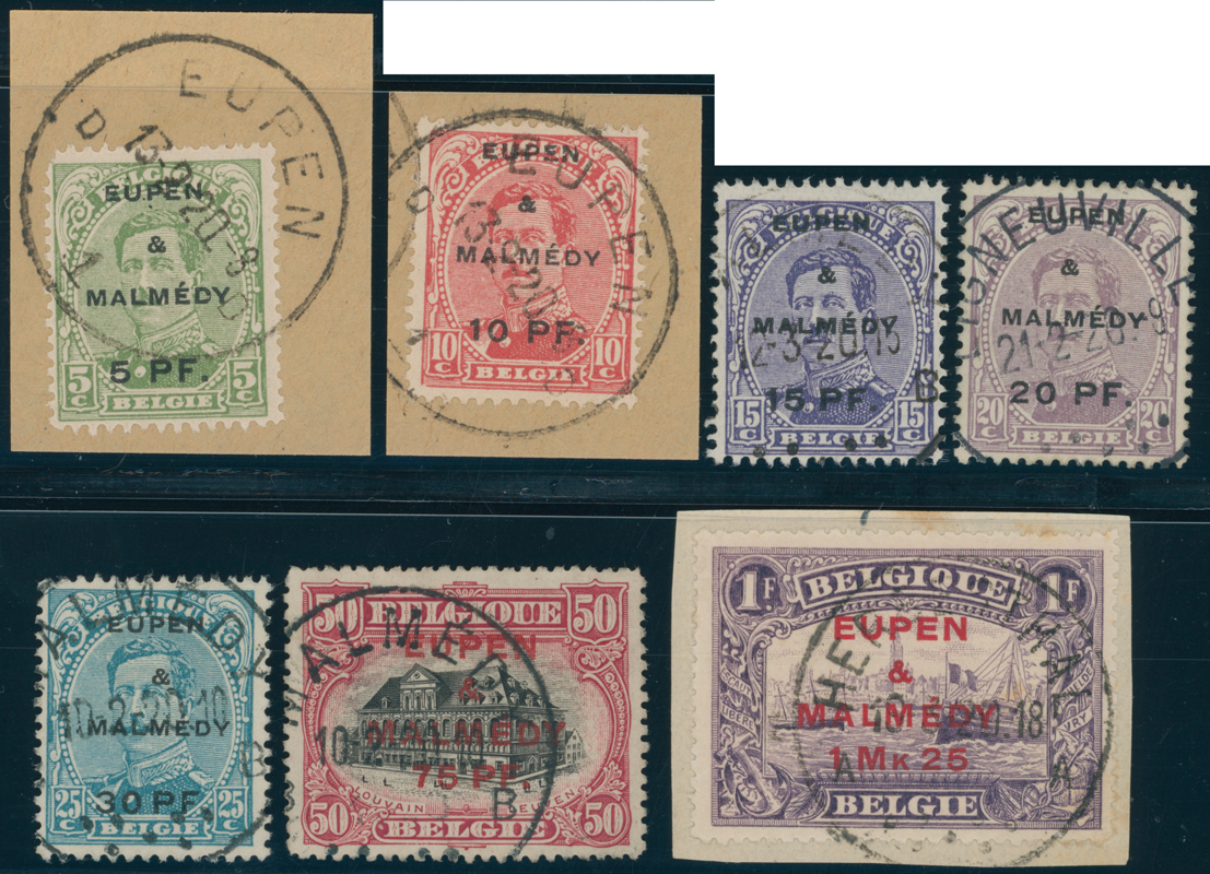 EUPEN UND MALMÉDY 1920 MiNr. 1-7