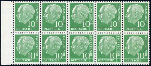BRD 1960 Heftchenblatt 10 d BRD 1960 Heftchenblatt 10 d