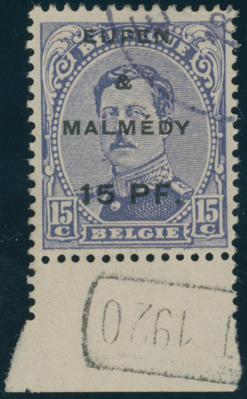 EUPEN UND MALMÉDY 1920 MiNr. 3 A DEPOT-Stempel