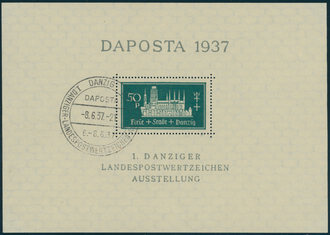 DANZIG 1937 Block 1 a