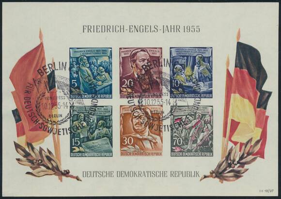 DDR 1955 Block 13 mit seltenem SST