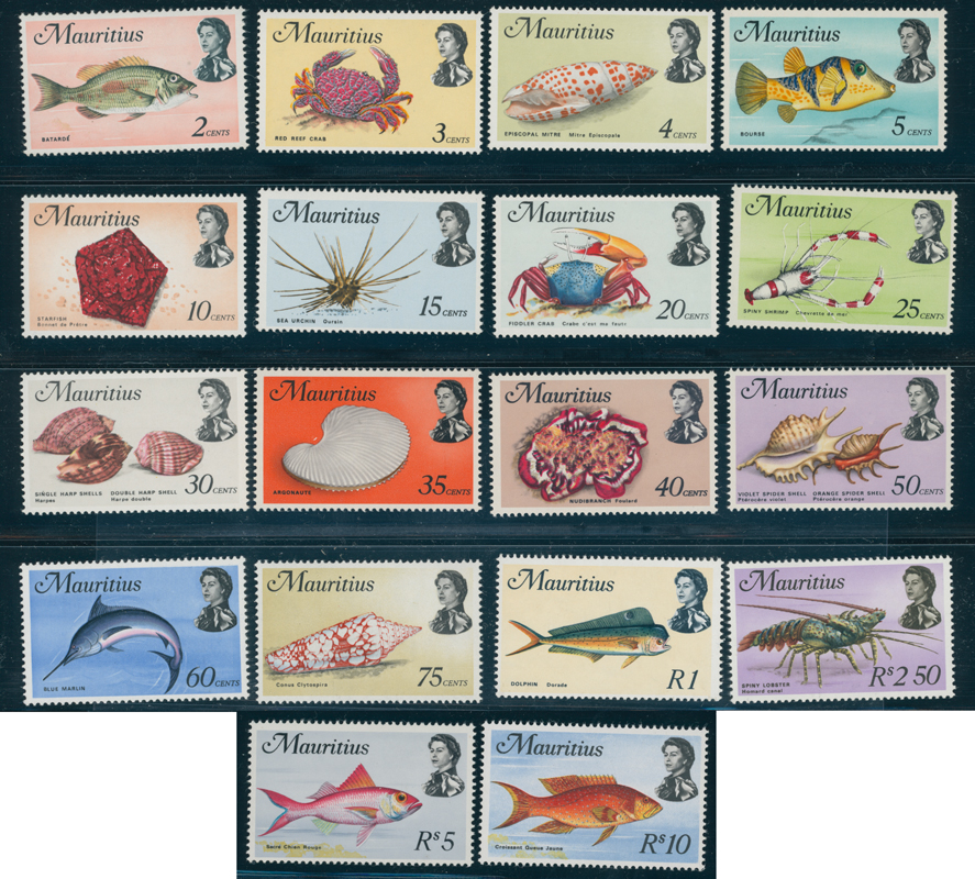 Mauritius 1969 MiNr. 331X-348X