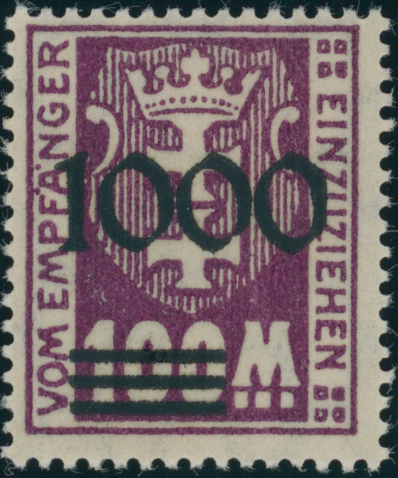DANZIG PORTO 1923 MiNr. P I / II