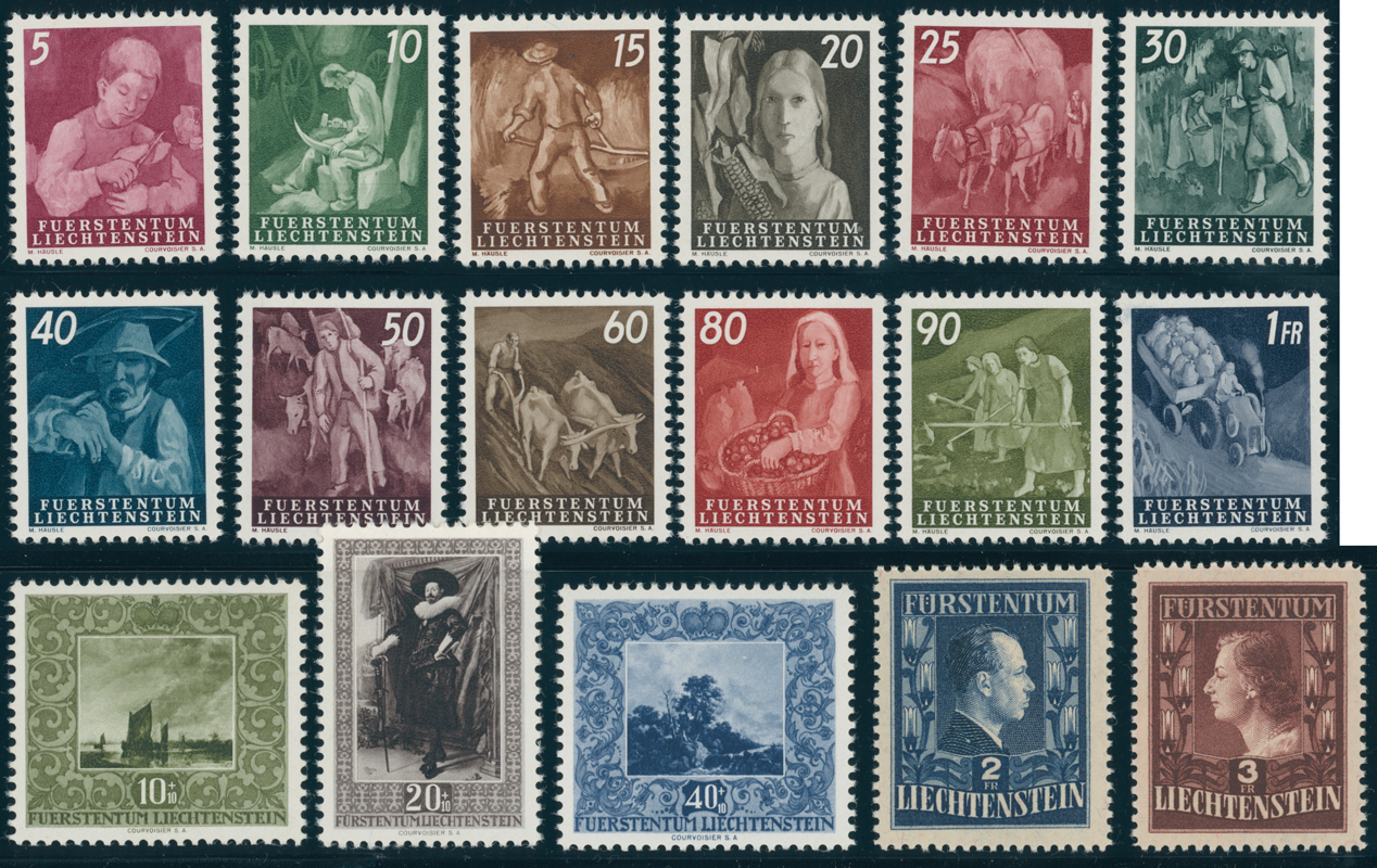 LIECHTENSTEIN Jahrgang 1951 komplett