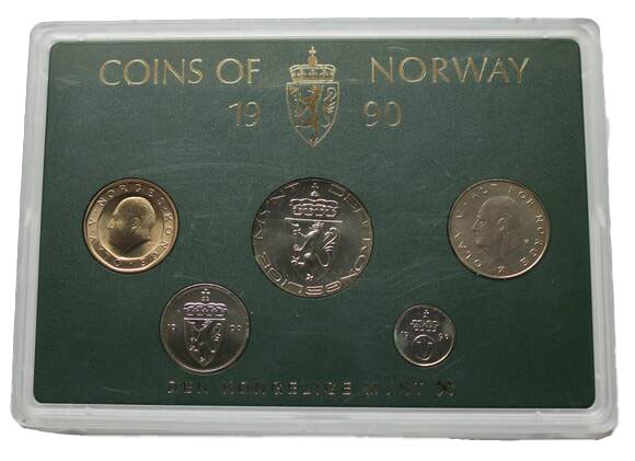 NORWEGEN 1990 Kursmünzsatz