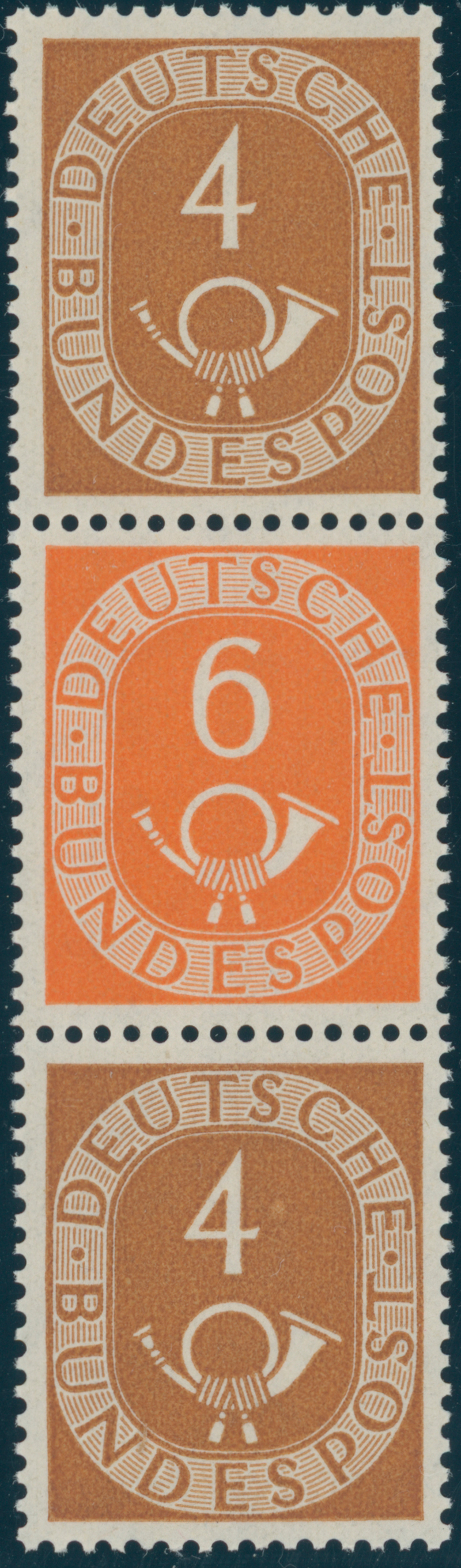 BRD 1951 Zusammendruck S 2
